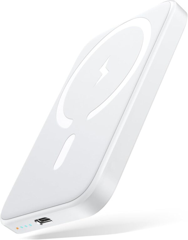 Apple MagSafe Battery Pack Wireless Power Bank Compatible with Iphone 12 to 16 series (White, Lithium-ion, for Mobile) - Image 3