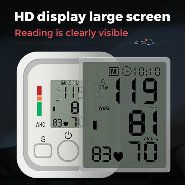 Digital Voice Automatic Blood Pressure Monitor Upper Arm BP Machine - Image 5