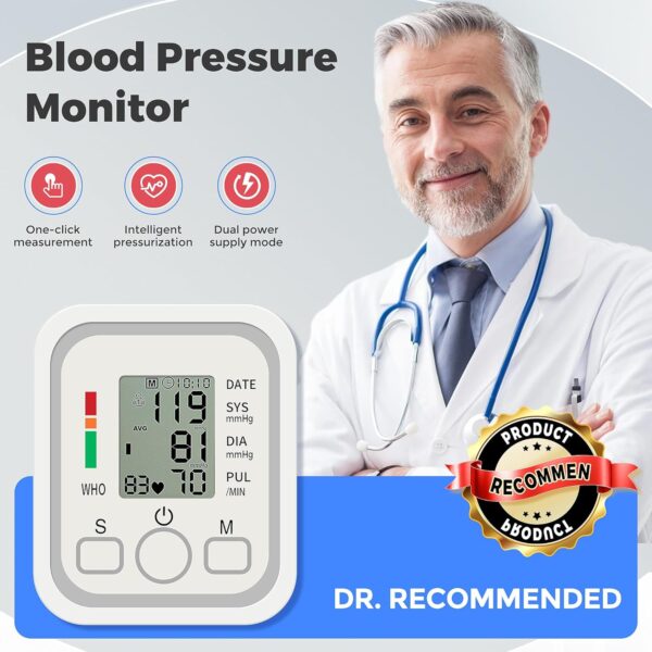 Digital Voice Automatic Blood Pressure Monitor Upper Arm BP Machine - Image 3