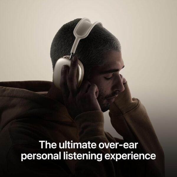 Pod Max Wireless Over-Ear Headphones, Pro-Level Active Noise Cancellation, Transparency Mode, Personalised Spatial Audio, USB-C Charging, Bluetooth Headphones for iPhone, Midnight ​​​​​​​ - Image 3