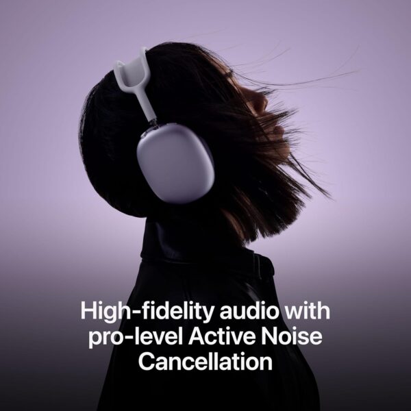 Pod Max Wireless Over-Ear Headphones, Pro-Level Active Noise Cancellation, Transparency Mode, Personalised Spatial Audio, USB-C Charging, Bluetooth Headphones for iPhone, Midnight ​​​​​​​ - Image 5